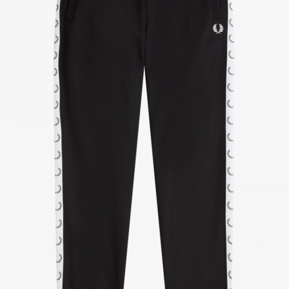 Fred Perry T4620 Track Pants in Black - Size Small - MSRP $110 - BNIB - Picture 2 of 6
